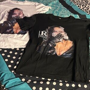 Graphic Print Black and White T-Shirts